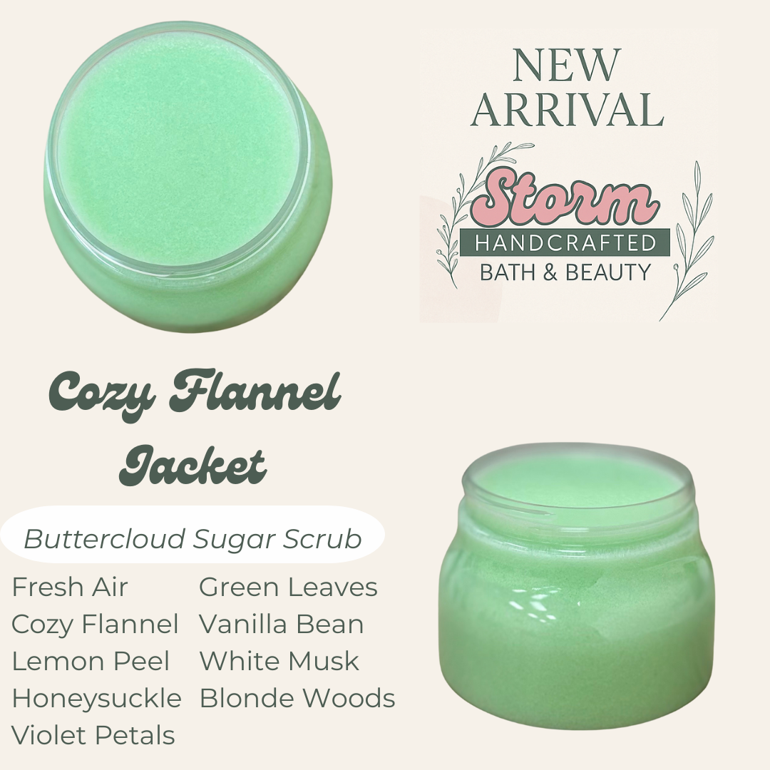 Cozy Flannel Jacket- Buttercloud Sugar Scrub