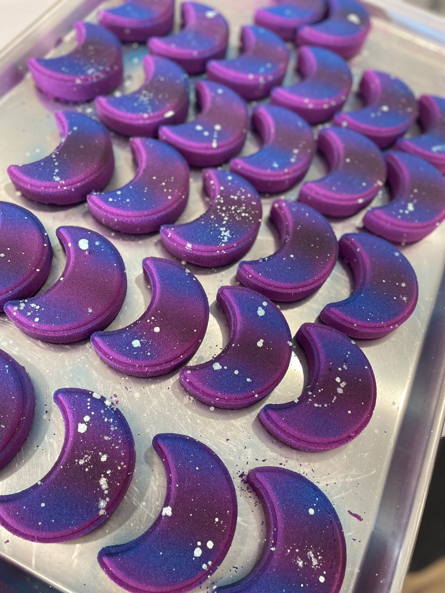 Crescent Moon Bath Bomb 🌙 - Halloween spa day -shaped halloween bath bombs - spooky bath time