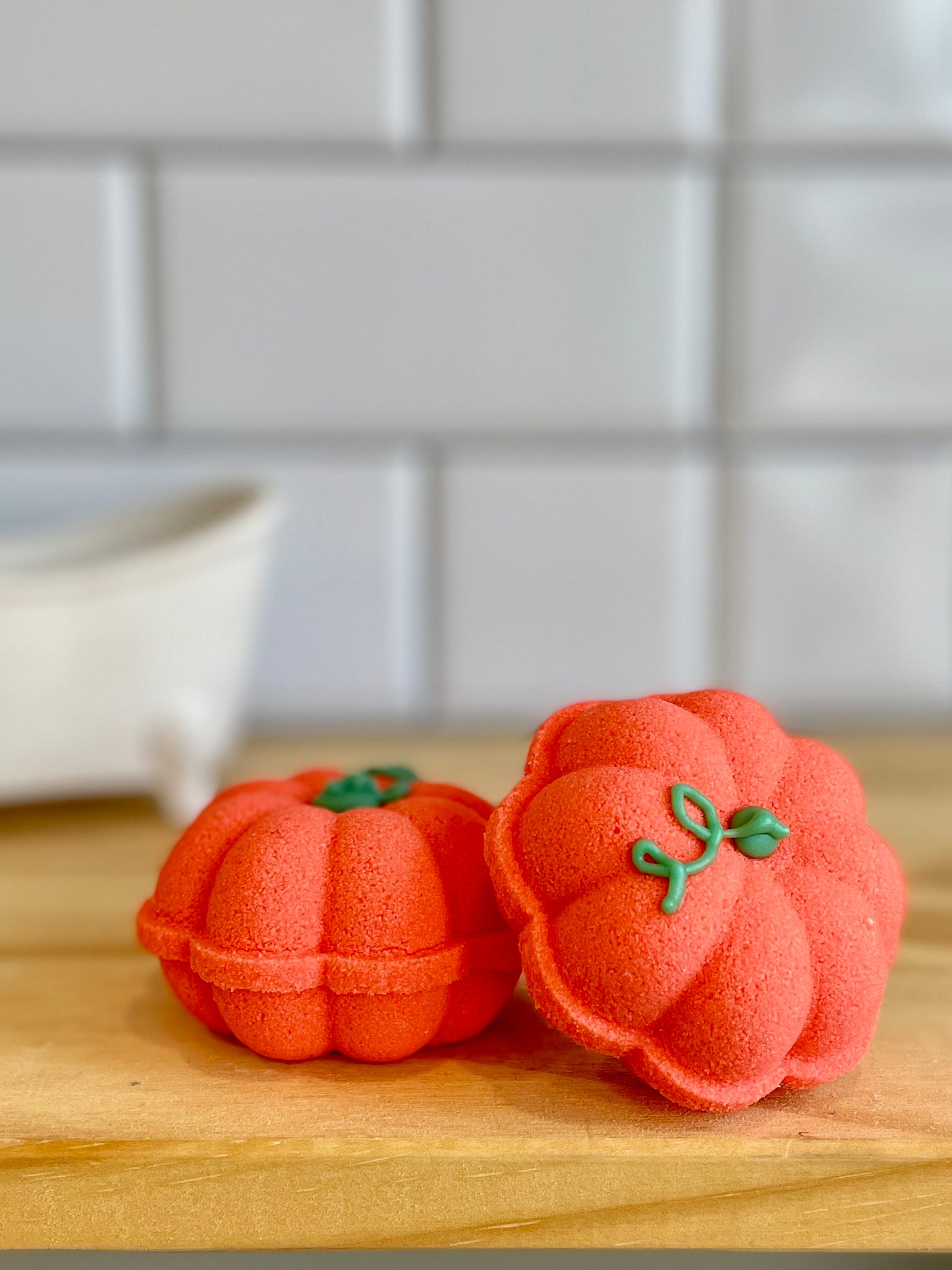 Harvest Pumpkin Bath Bomb - fun and festive bath handmade bath bomb - Fall shaped bath bomb