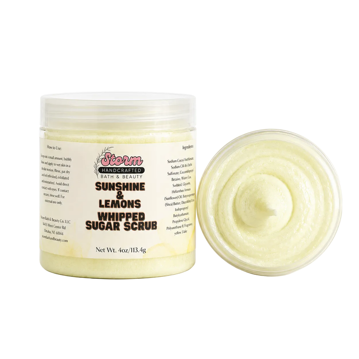 Sunshine & Lemons Whipped Sugar Scrub | Bright Citrus Body Polish