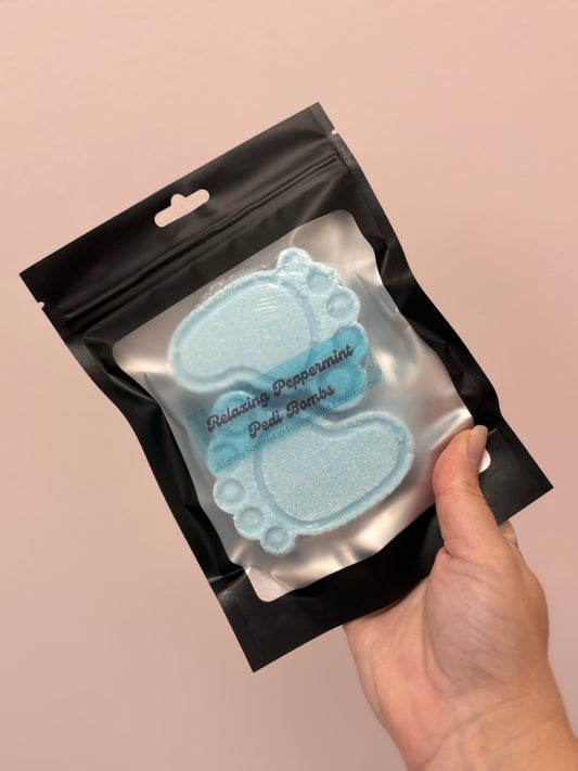 Peppermint pedi bomb