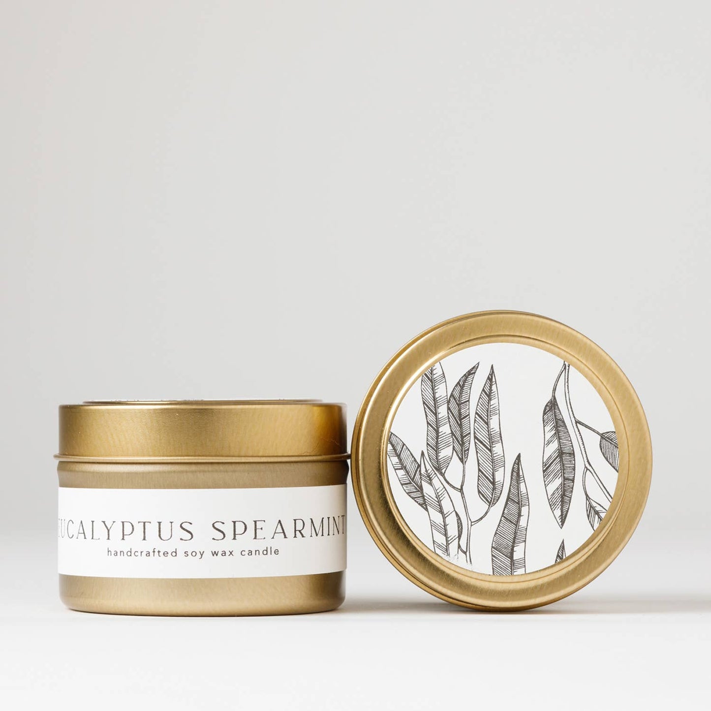 Eucalyptus + Spearmint Tin Soy Candle | summer garden