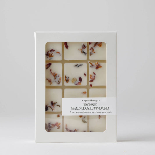 Rose Sandalwood Apothecary Wax Melt | summer garden tea
