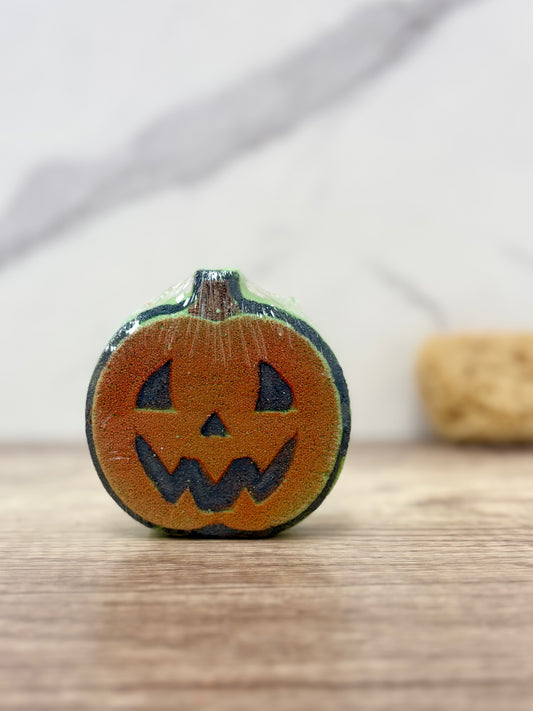Jack O'Lantern Bath Bomb - fun and festive bath handmade bath bomb - Fall shaped bath bomb