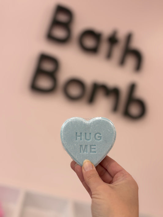 Blue Conversation Heart Bath Bomb
