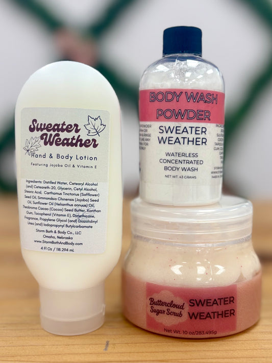 Sweater Weather Bundle - Limited Edition • Cozy Fall Scent • Full Body Routine