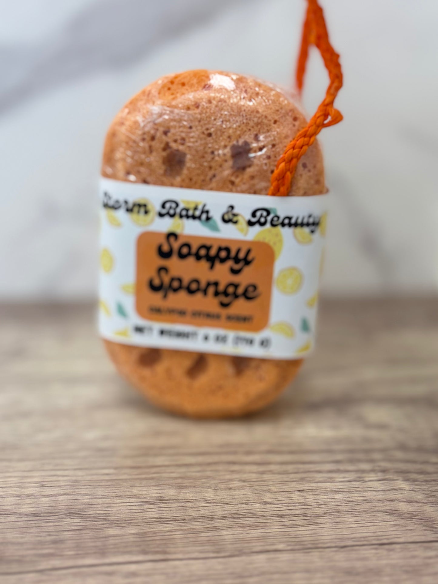 Soapy Sponge – Calypso Citrus (Tropical Citrus Blend) Exfoliating Soap-Infused Body Sponge