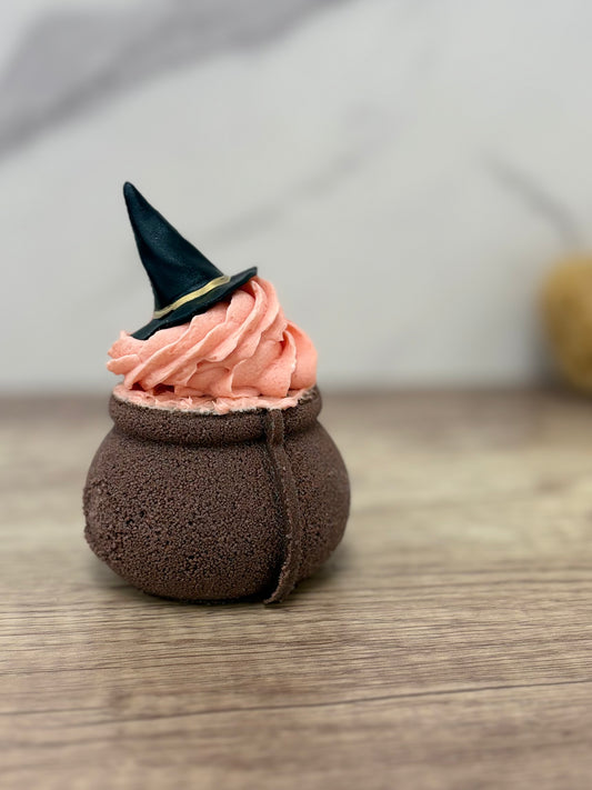 Bubbly Cauldron Bath Bomb - Spooky Bath Time - Halloween spa day - shaped halloween bath bomb