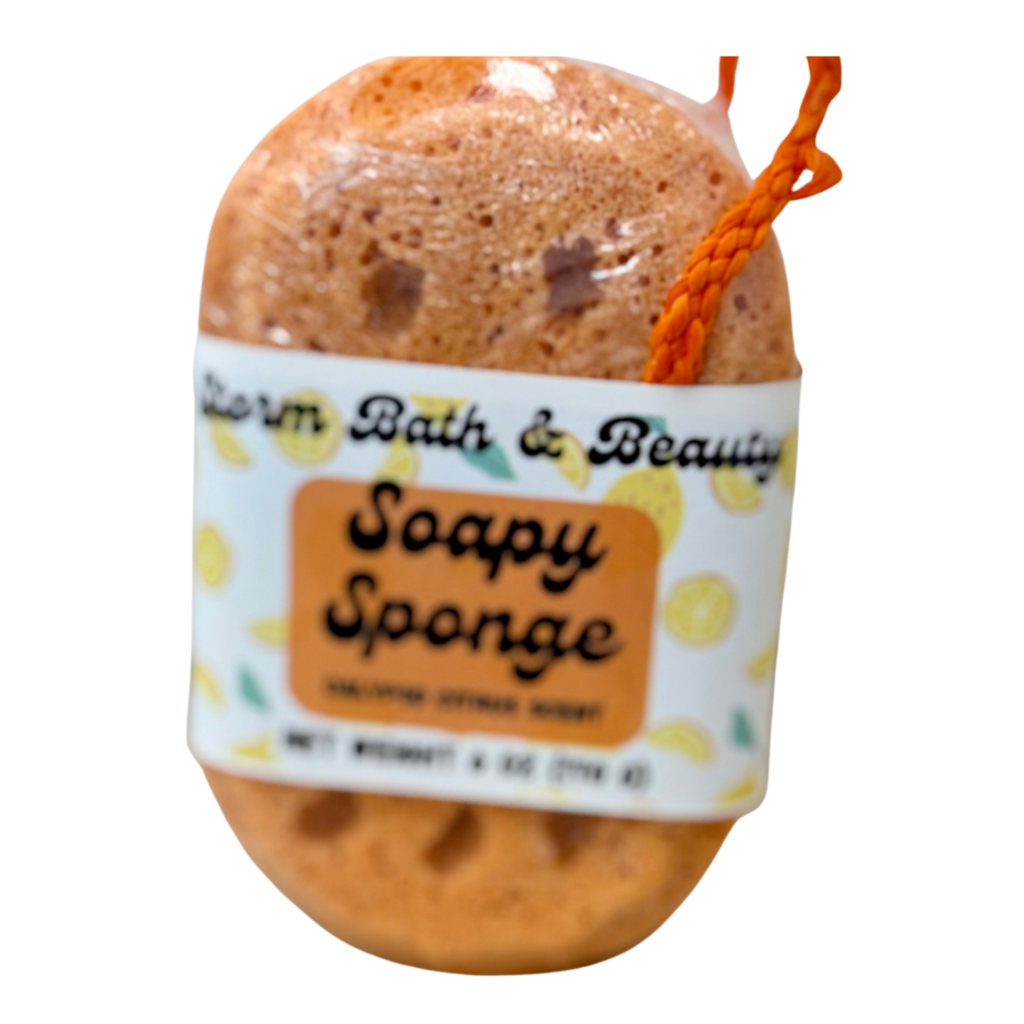 Soapy Sponge – Calypso Citrus (Tropical Citrus Blend) Exfoliating Soap-Infused Body Sponge