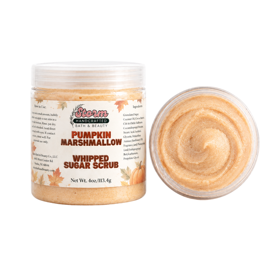 Pumpkin Marshmallow Whipped Sugar Scrub | Spiced Pumpkin + Marshmallow