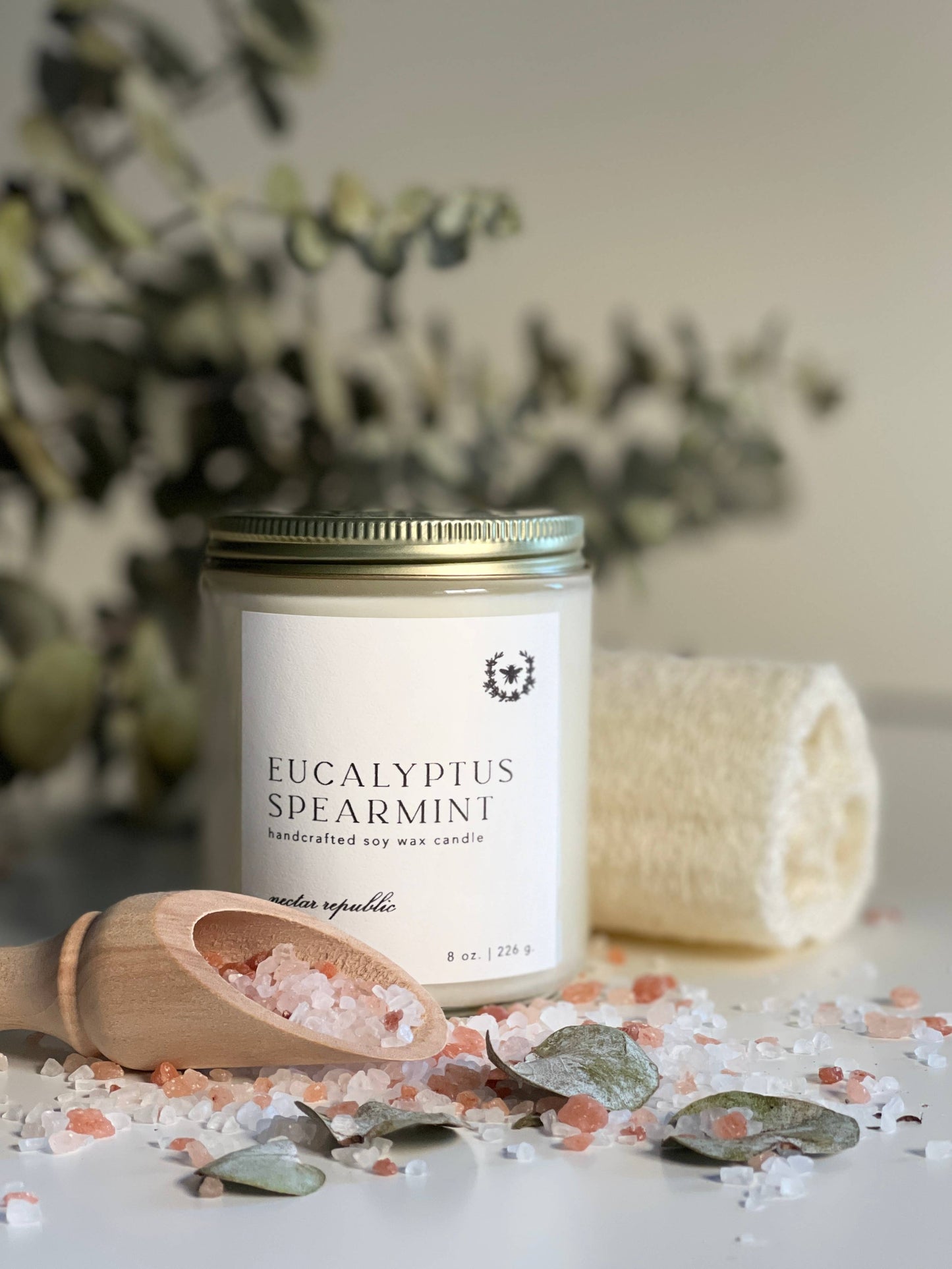 Eucalyptus + Spearmint Tin Soy Candle | summer garden