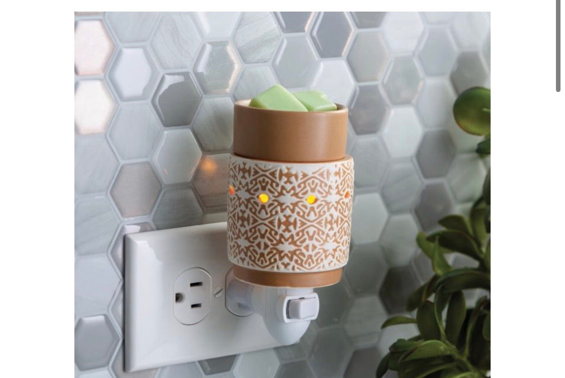 White Terracota Pluggable Wax Warmer