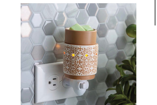 White Terracota Pluggable Wax Warmer