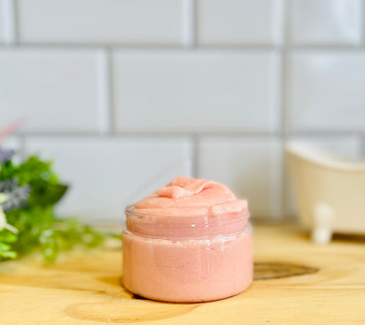 Peach Magnolia Raspberry Emulsified Sugar Scrub