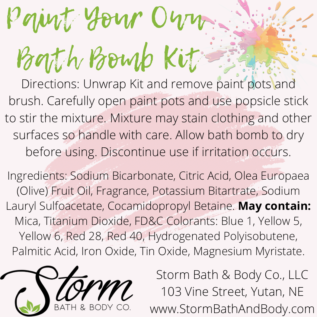 Paint-Your-Own Bath Bomb Kit
